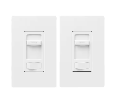 Skylark Contour LED+ Dimmer Switch w/Wallplate for LED Bulbs, 150W/Single-Pole/3-Way, White (CTCL-PH-2PK-WHW) (2-Pack)