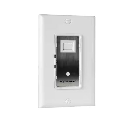 In-Wall On/Off Light Switch Receiver Remote Controllable for Home Automation - White