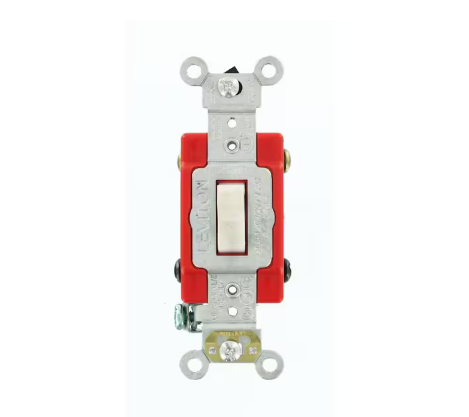 20 Amp Industrial Grade Heavy Duty 4-Way Toggle Switch, White