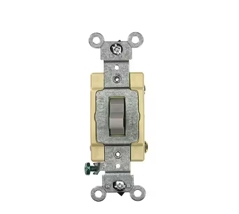 20 Amp Commercial Grade 4-Way Back Wired Toggle Switch, Gray