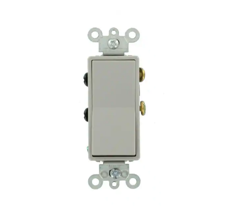 15 Amp Decora Residential Grade 4-Way Rocker Switch, Gray