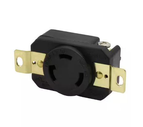 30-Amp 125-Volt NEMA L5-30R Flush Mounting Locking Industrial Grade Receptacle - 91003218430