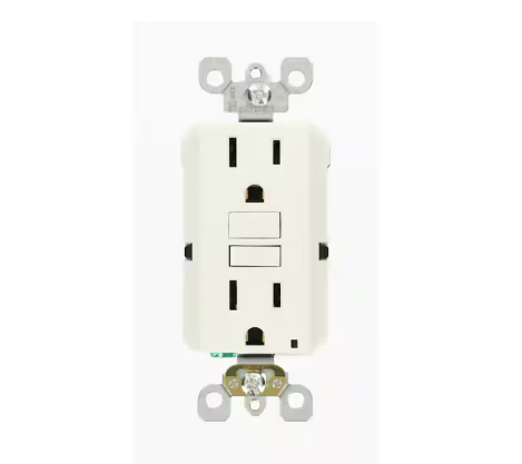 15 Amp Self-Test SmartlockPro Slim GFCI Duplex Outlet, White (3-Pack) - 91001370815