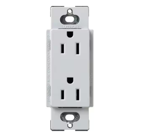 Claro 20-Amp Tamper-Resistant Duplex Receptacle, Pladium (SCRS-20-TR-PD) - 91006391711