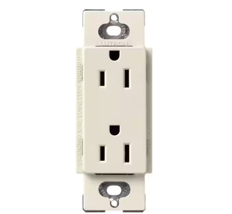 Claro 15 Amp Duplex Outlet, Pumice (SCR-15-PM) - 91009500312
