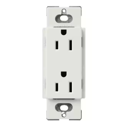 Claro 15 Amp Duplex Outlet, Lunar Gray (SCR-15-LG) - 91009500311