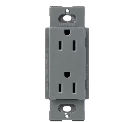 Claro 15 Amp Duplex Outlet, Slate (SCR-15-SL) - 91009500313