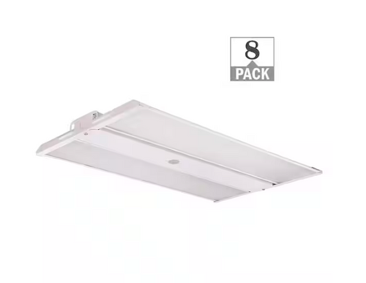 2 ft. 400W Equivalent 33,500-43,000 Lumens Compact Linear Integrated LED Dimmable White High Bay Light 4000K (8-Pack) - 91011058888