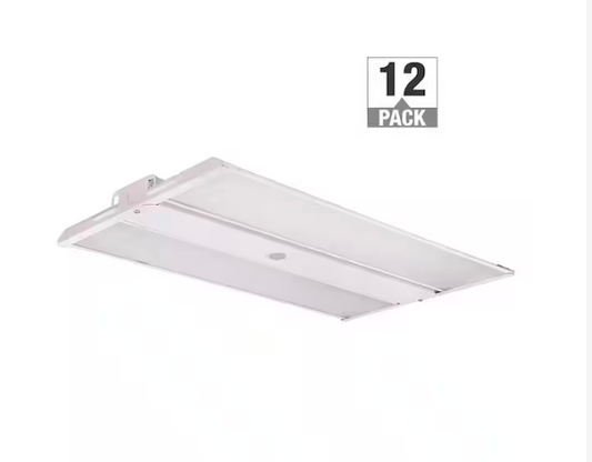 2 ft. 400W Equivalent 33,500-43,000 Lumen Compact Linear Integrated LED Dimmable White High Bay Light 4000K (12-Pack) - 91011058887