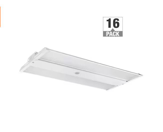 2 ft. 200W Equivalent 8,400-15,800 Lumens Compact Linear Integrated LED Dimmable White High Bay Light 4000K (16-Pack) - 91011059838