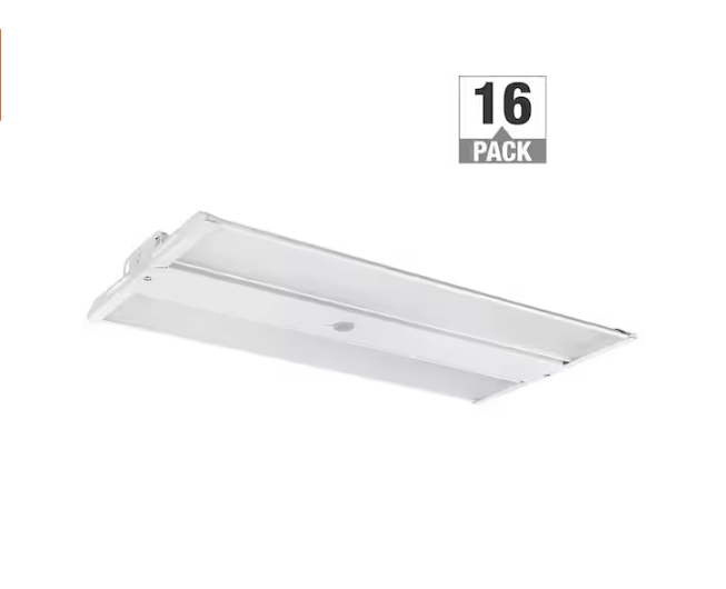2 ft. 400W Equivalent 25,500-31,500 Lumens Compact Linear Integrated LED Dimmable White High Bay Light 4000K (16-Pack) - 91011059257