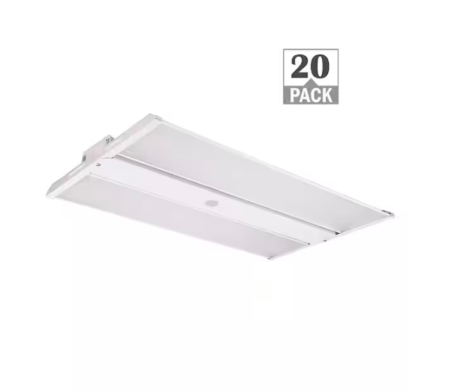 2 ft. 400W Equivalent 25,500-31,500 Lumens Compact Linear Integrated LED Dimmable White High Bay Light 4000K (20-Pack) - 91011059831