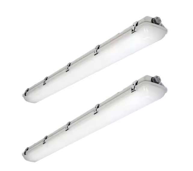 4 ft. 39-Watt Equivalent 4500 Lumens Integrated LED White High Bay Light UNV Voltage Commercial Vaportite (2-Pack) - 91009474462