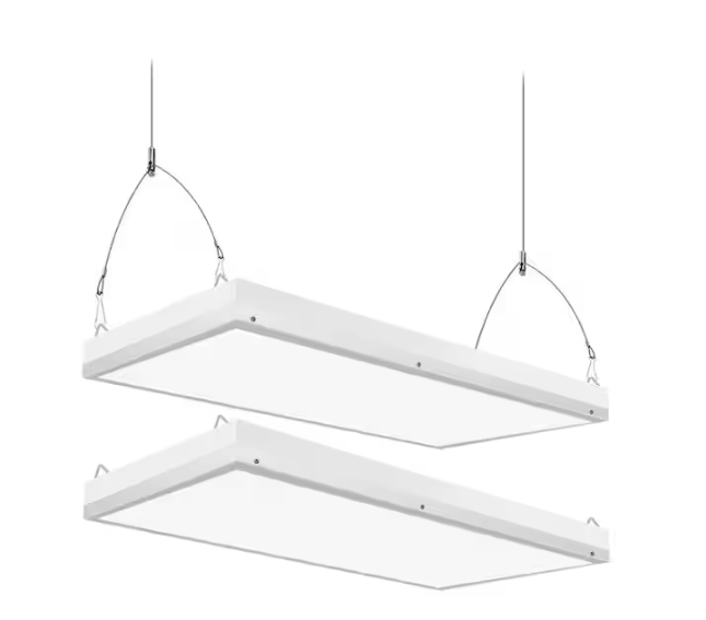 2 ft. 500-Watt Equivalent Integrated LED White High Bay Light, 5000K Daylight Linear Hanging Light for Warehouse 2Pack - 91011724015