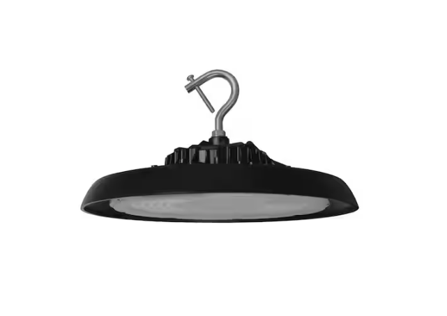 HBC4 12.4 in. 600-Watt Equivalent Integrated LED Black High Bay Light 5000K - 91009459581