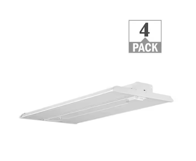 2 ft. 400W Equivalent Motion Sensing 18,000 Lumens Integrated LED White High Bay Light 120-277V 5000K Daylight (4-Pack) - 91009721649