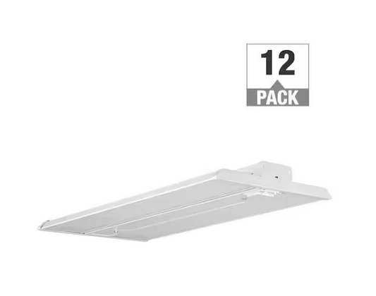 2 ft. 400W Equivalent Motion Sensing 18,000 Lumens Integrated LED White High Bay Light 120-277v 5000K Daylight (12-Pack) - 91009721652