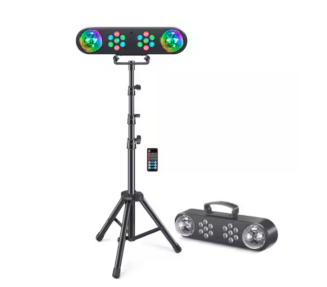 DJ Lights with Stand, Mobile Stage Lighting System Sound Activated LED Par Lights - 91012246627