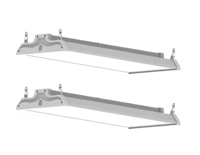 2 ft. 250-Watt Equivalent 15,400 Lumens 110-Watts Integrated LED White High Bay Light 120-277 Volt 5000K (2-Pack) - 91007422054