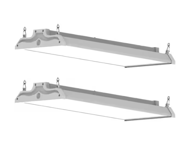 2 ft. 400-Watt Equivalent 23,100 Lumens 165-Watts Integrated LED White High Bay Light 120-277 Volt 5000K (2-Pack) - 91007207146