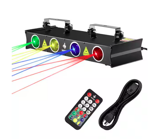 Party Lights DJ Disco Lights, 3D Effect Sound Sensing Laser Lights Flash Stage Lights Projector - 91012246621