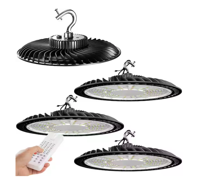 4Pack 150W LED High Bay Light With Motion Sensor 37500lm High Bay LED Light AC100-277V UFO High bay Shop Light - 91012247565