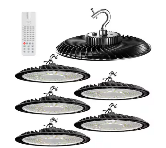 6Pack 200W LED High Bay Light with Motion Sensor 30000LM High Bay LED Light, AC100-277V LED high Bay Shop Light - 91012313951