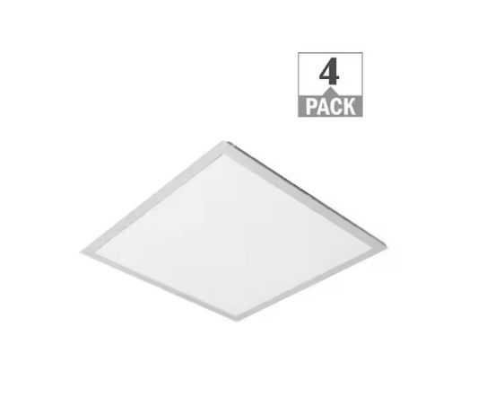 2 ft. x 2 ft. Back-Lit Multiple Lumen Boost Levels 3500K 4000K 5000K Integrated LED Flat Panel Light (4-Pack) - 91010983517