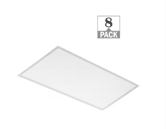 2 ft. x 4 ft. Back-Lit Multiple Lumen Boost Levels 3500K 4000K 5000K Integrated LED Flat Panel Light (8-Pack) - 91010983518