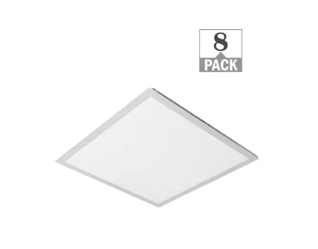 2 ft. x 2 ft. Back-Lit Multiple Lumen Boost Levels 3500K 4000K 5000K Integrated LED Flat Panel Light (8-Pack) - 91010983270