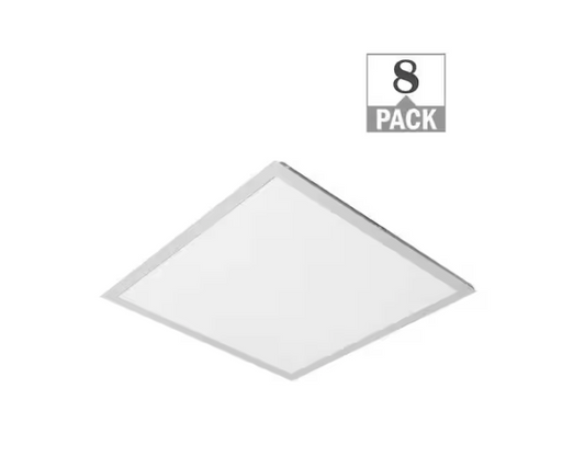 2 ft. x 2 ft. Back-Lit Multiple Lumen Boost Levels 3500K 4000K 5000K Integrated LED Flat Panel Light (8-Pack) - 91010983270