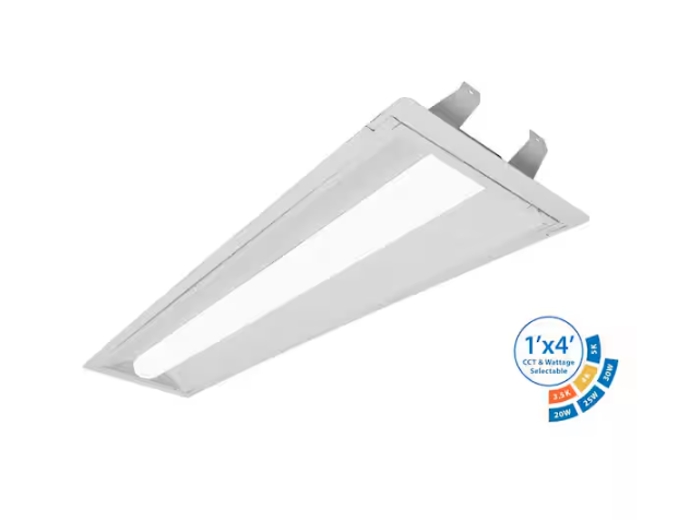 TAR Select 1 ft. x 4 ft. 250-Watt Equivalent Integrated LED White Troffer - 91005632251