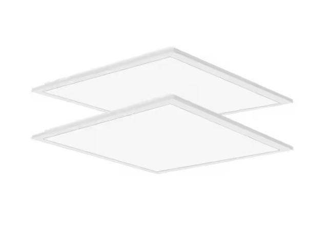 2 ft. x 2 ft. 5800 Lumens Integrated LED Panel Light, 5000K Recessed Edge-Lit ETL Listed 2 x 2 LED Lights (2-Pack) - 91011701331