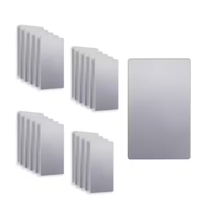 1-Gang Silver Blank Plate Cover Plastic Screwless Wall Plate (20-Pack) - 91010413754