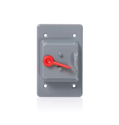 1-Gang Gray, Toggle Plastic Weatherproof Cover Wall Plate, 1-Pack, WP1S-GY - 91012409208