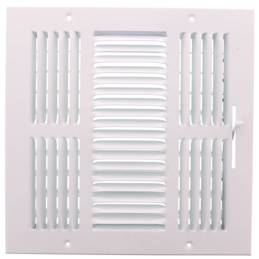 Stamped Curved Blade Supply Register 4 Way 10" x 10" - 93329