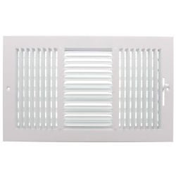 Stamped Supply Register 3 Way 12" x 8" - 9164