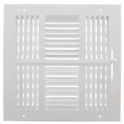 Stamped Supply Register 4 Way 10" x 10" - 9177