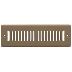 Stamped Floor Toe Space Grille Brown 4" x 12" - 910990