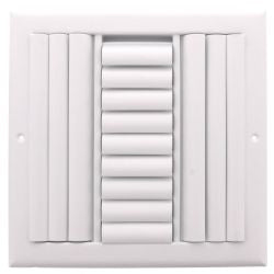 Curved Blade Supply Register MSD 3 Way 6" x 6" - 917007