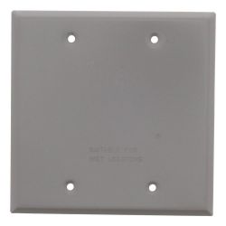 Outdoor Electrical Box Cover Double Gang Gray - 950063