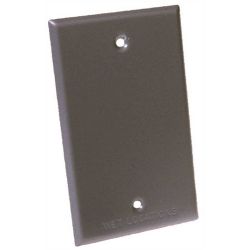 Outdoor Electrical Box Cover with Gasket Single Gang Gray - 965944