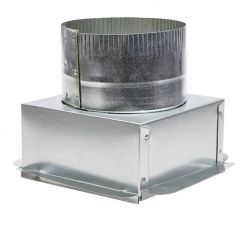 Ceiling Box 6x6x4" tall with 4" Collar Top 26GA - 91977