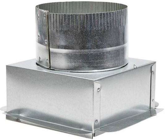 Ceiling Box 8x8x4" tall with 7" Collar Top 26GA - 92002