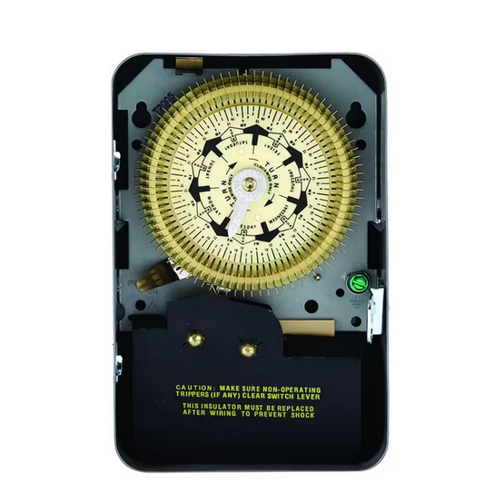 T2000 Series 20 Amp 7-Day Compact Mechanical Time Switch with Indoor Enclosure - Gray - 91001264347