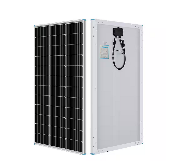 100-Watt 12V Monocrystalline Solar Panel with High-Efficiency Module for RV Battery Boat Caravan Solar System - 91003895956