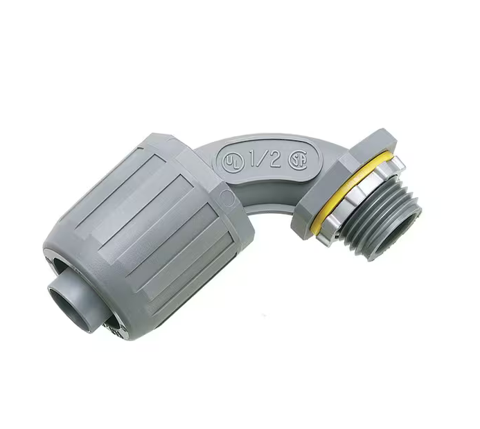 1 in. 90° Non-Metallic Liquid-Tight Push-On Connector (1-pack) - 9958171