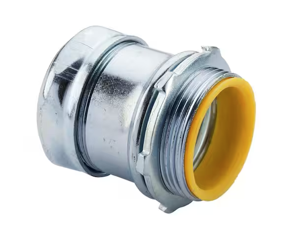 1-1/2 in. Electrical Metallic Tube (EMT) Compression Connector with Insulated Throat - 9705101