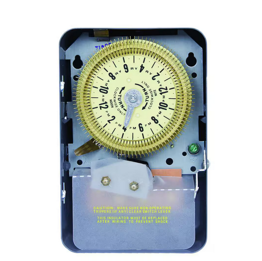 T1900 Series 20 Amp 24-Hour Mechanical Time Switch with Steel Indoor Enclosure - Gray - 91001264339