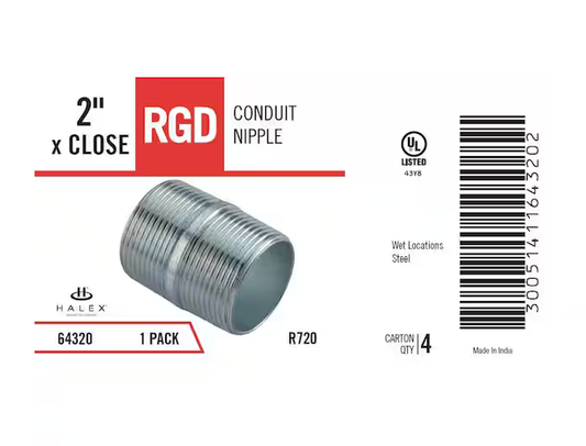 2 in. Rigid Conduit Nipple - 9734596